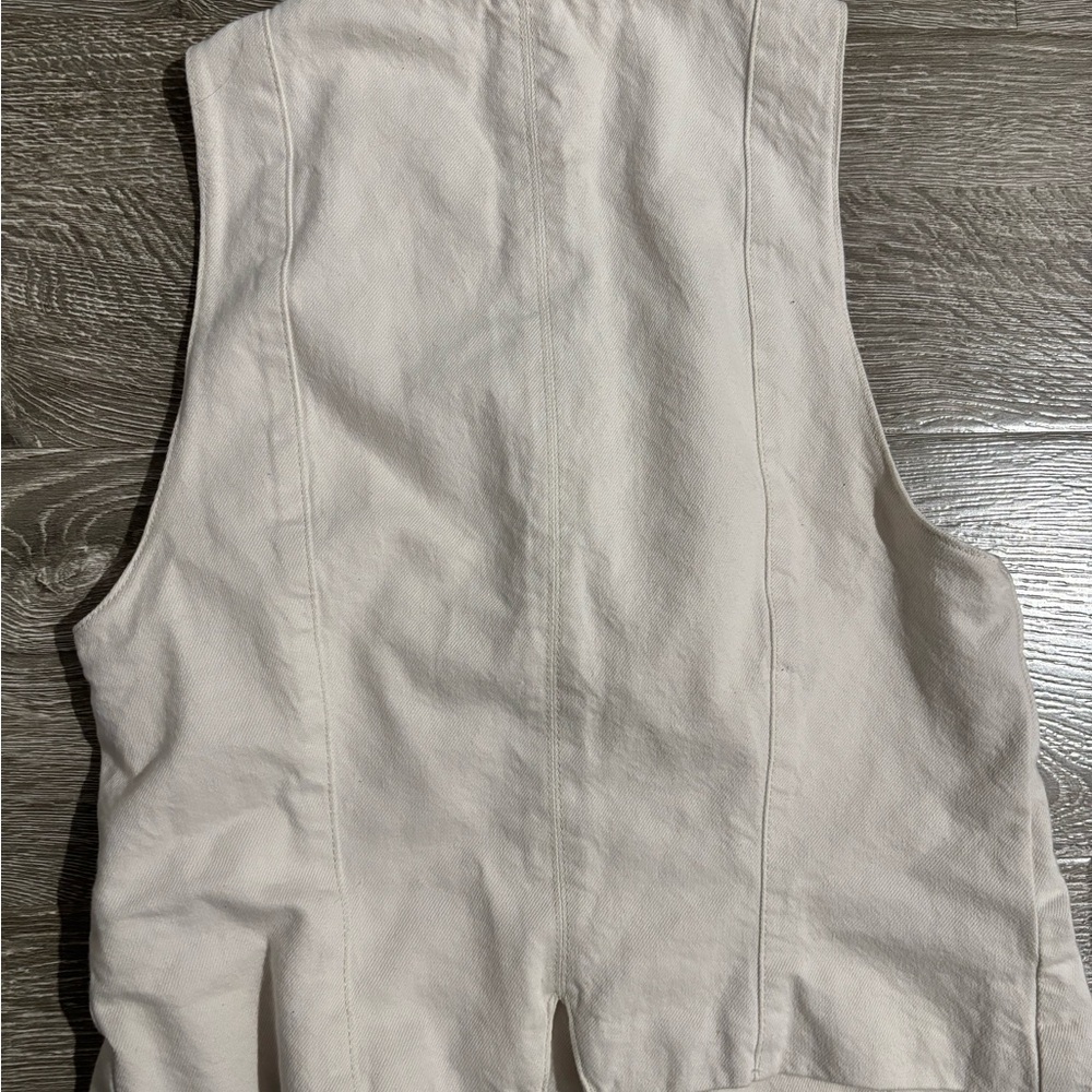 Reformation Nova Vest Cream, Size: 10 - Picture 7 of 7